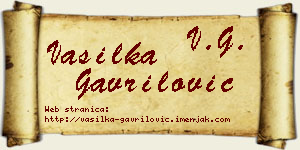 Vasilka Gavrilović vizit kartica